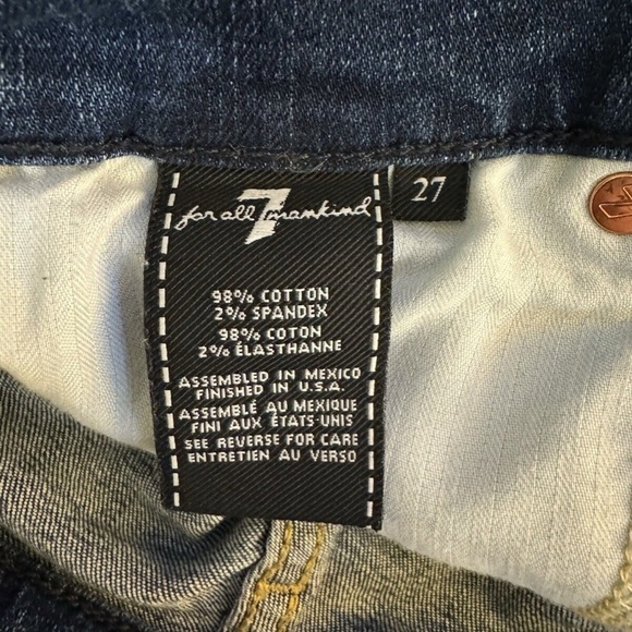 7 for All Mankind "Josefina Skinny Boyfriend" Size 27 Button-Fly Jeans - EUC - Picture 5 of 5